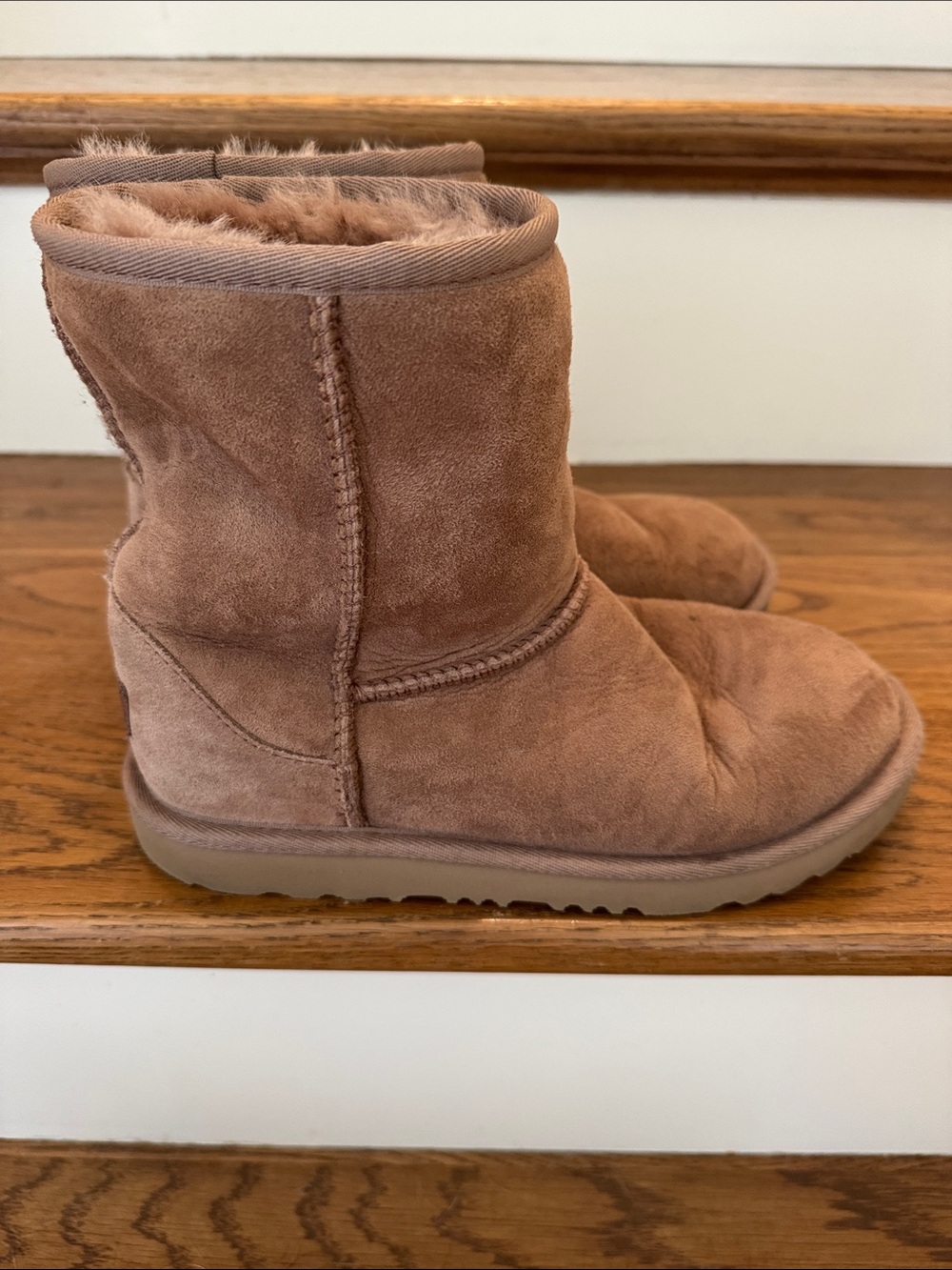 Kids Uggs Brown Shearling-Lined Winter Boots